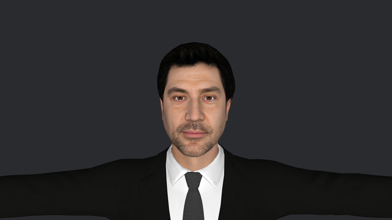 Media 1 for listing Javier Bardem Hyper Realistic Full Body Fully Rigged 3D Character