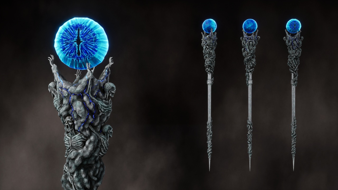 Media 1 for listing Eye of Dragon Staff - Dark Fantasy Magic staff