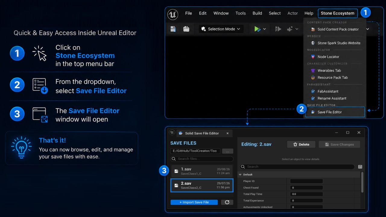 Media 1 for listing Solid Save File Editor