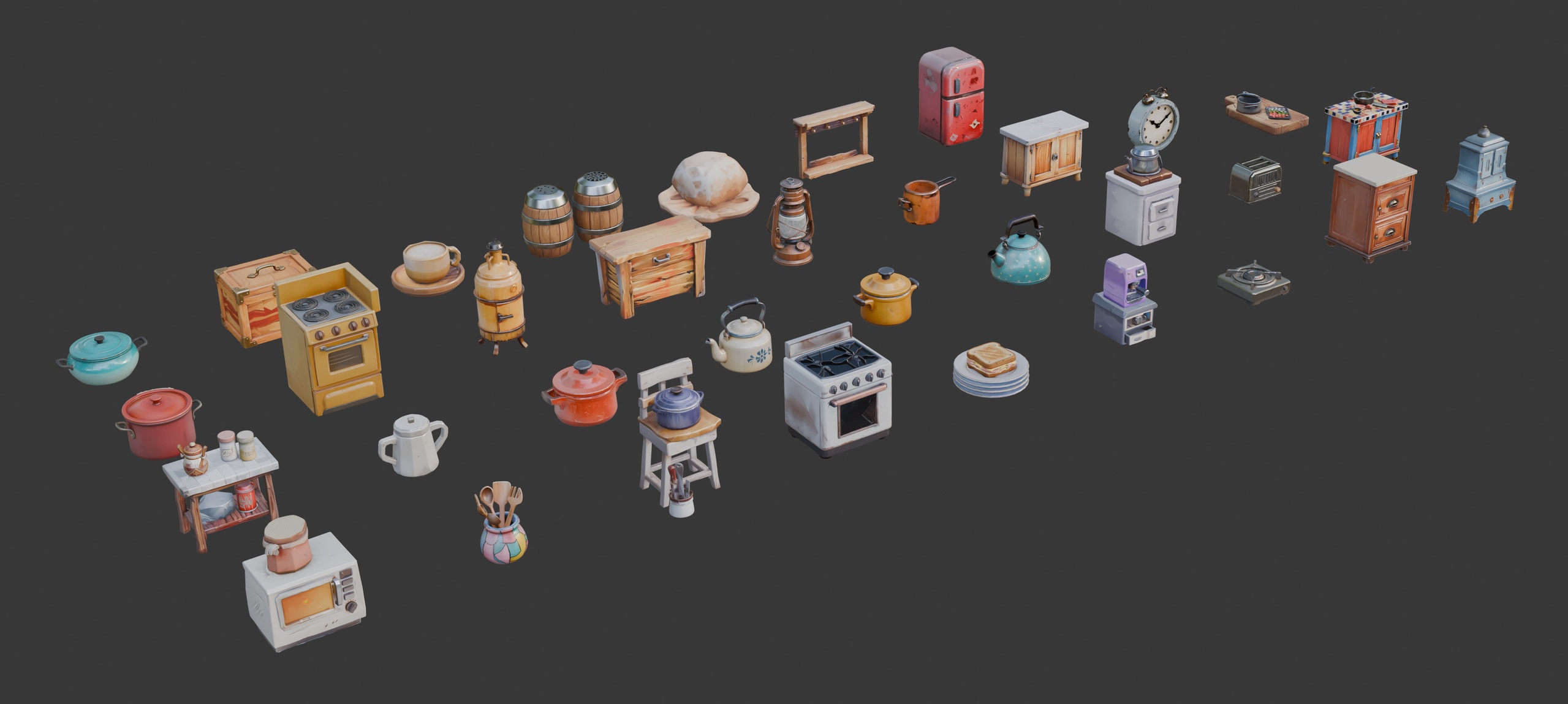 Media 1 for listing Stylized Kitchen Utensils set 1