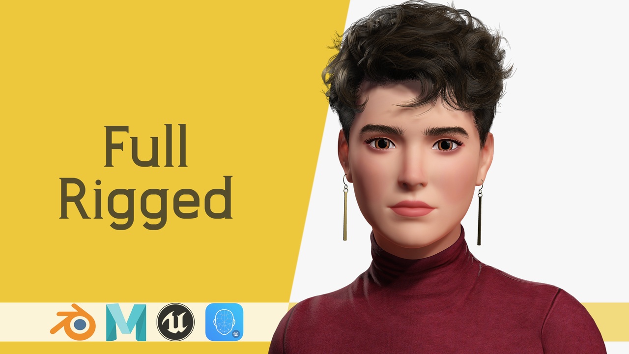 商品 Confident & Modern Look Elegant Toon 3D Woman 的媒体 1