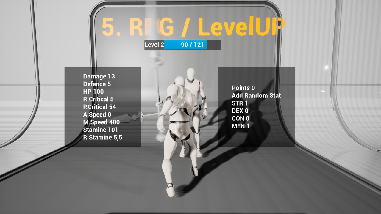 Media 1 for listing RPG Stat and LevelUP Components