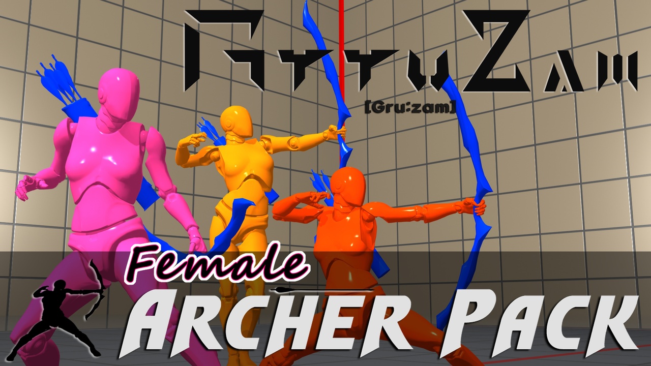 الوسائط 1 للقائمة Stylish Archer Assets Pack(Female) All Game style.
