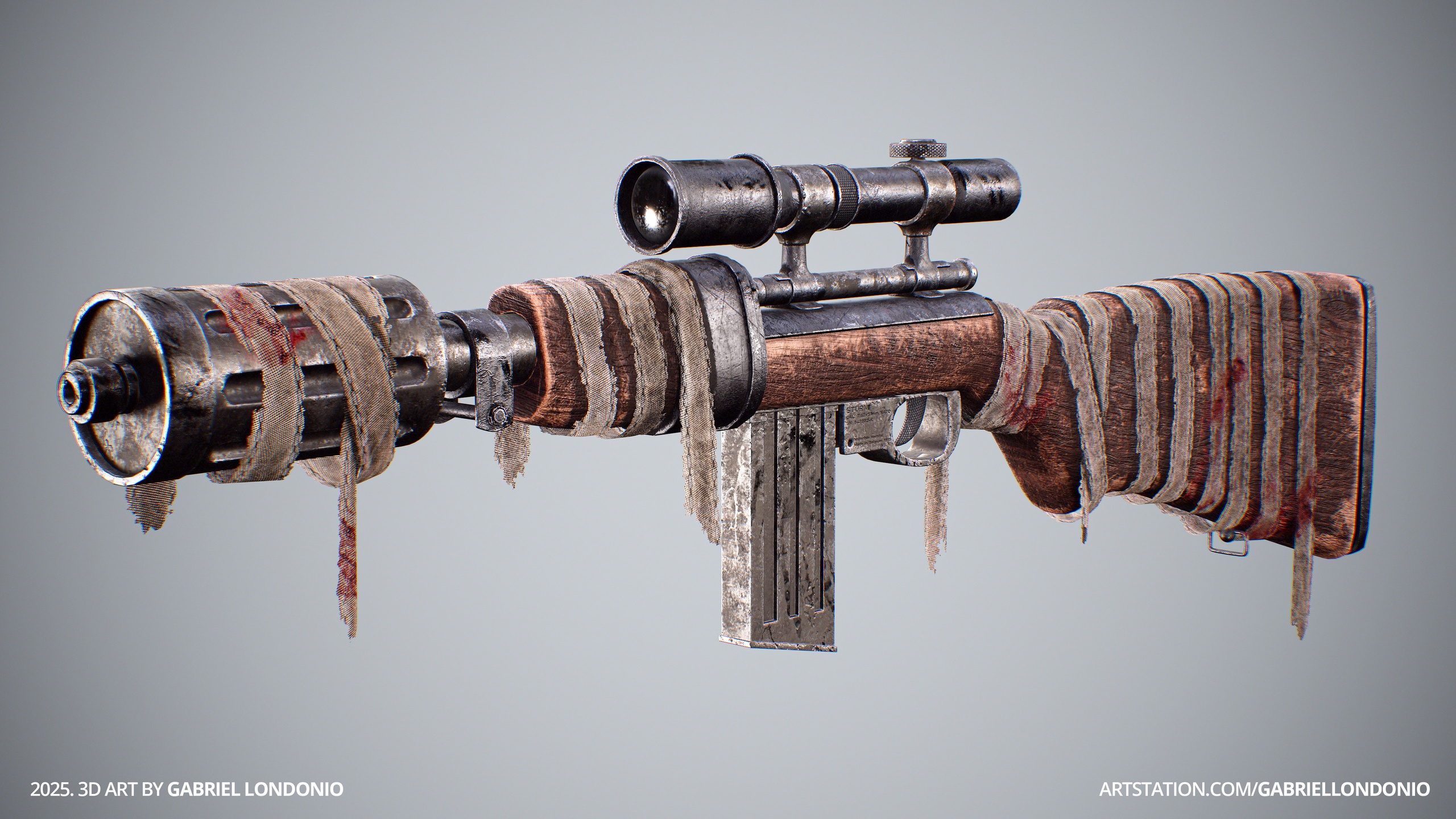 Worn Rifling Sturm Military Rifle | game-ready | Fab