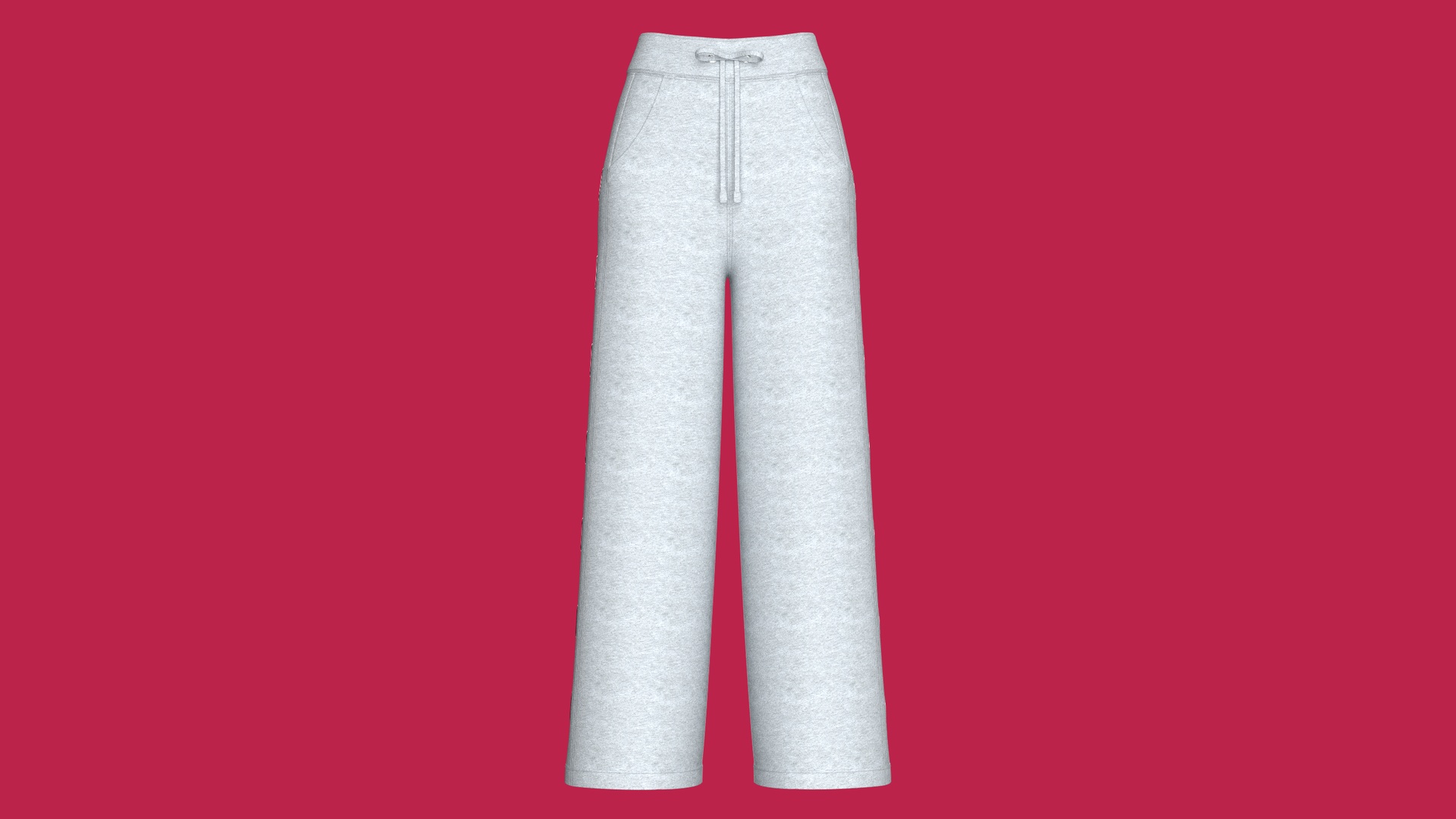 Media 1 for listing Girls Melange Wide - Leg Sweatpants With Eyelet | High Poly