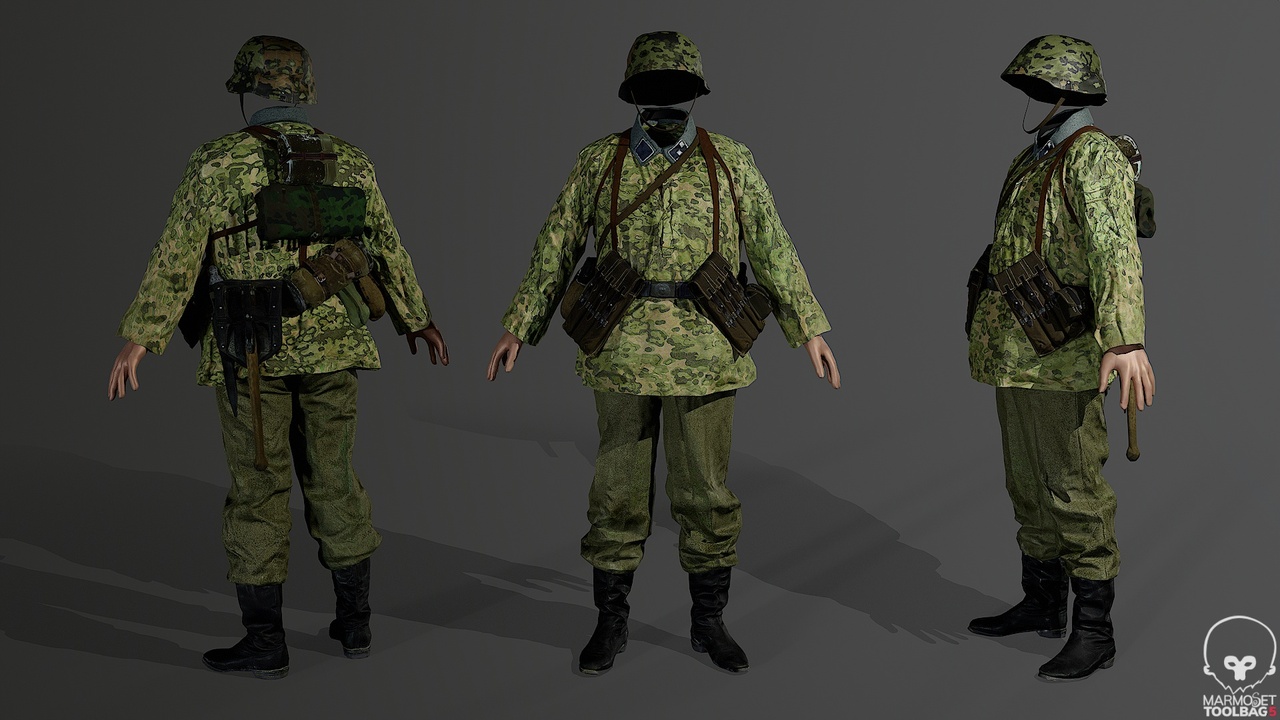 File multimediali per l'articolo SS soldier ww2 german pbr: 1