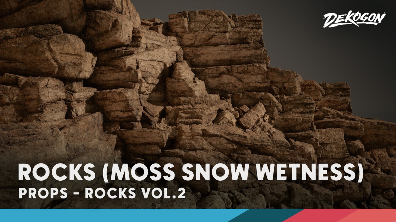 Media 1 for listing Rocks VOL.2 - Snow, Wetness, Moss (Nanite+Low Poly)