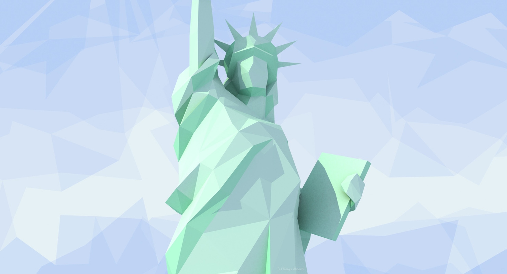 Media 1 for listing Statue Of Liberty Low Poly Style
