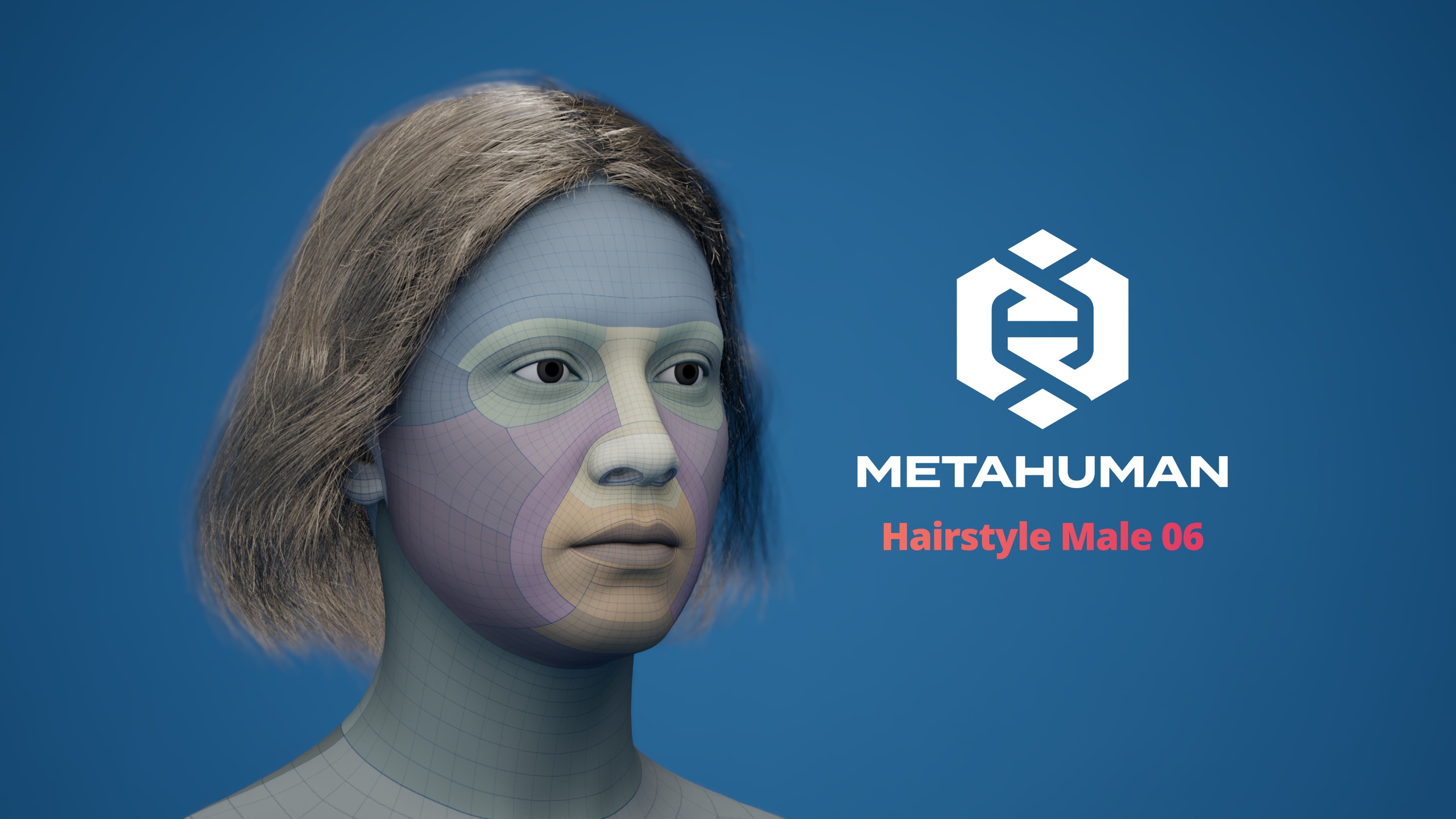 Media 1 for listing MetaHuman Hairstyle Male 06 Groom