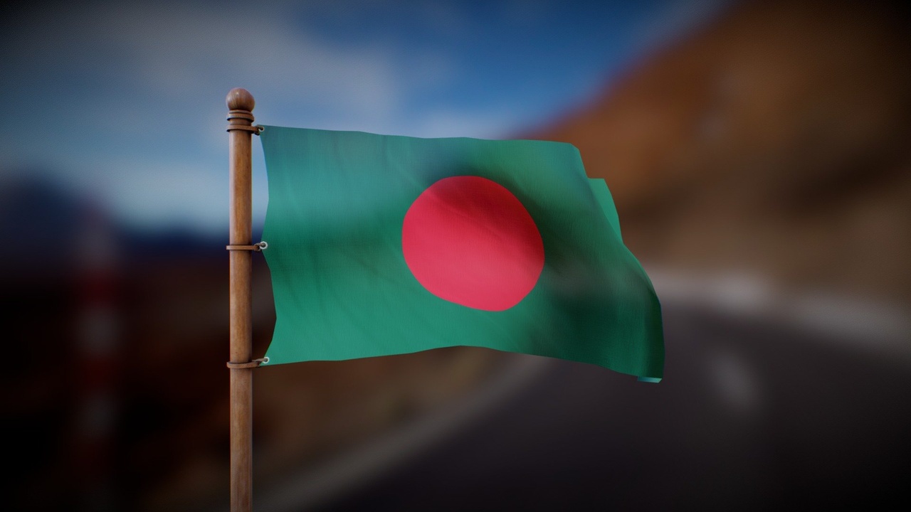 Flag of Bangladesh - Wind Animated Loop | Fab