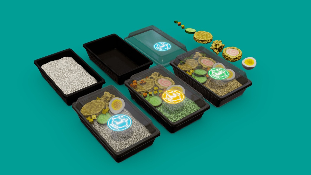 Media 1 for listing Rice Box Kit Food Game Asset Ready