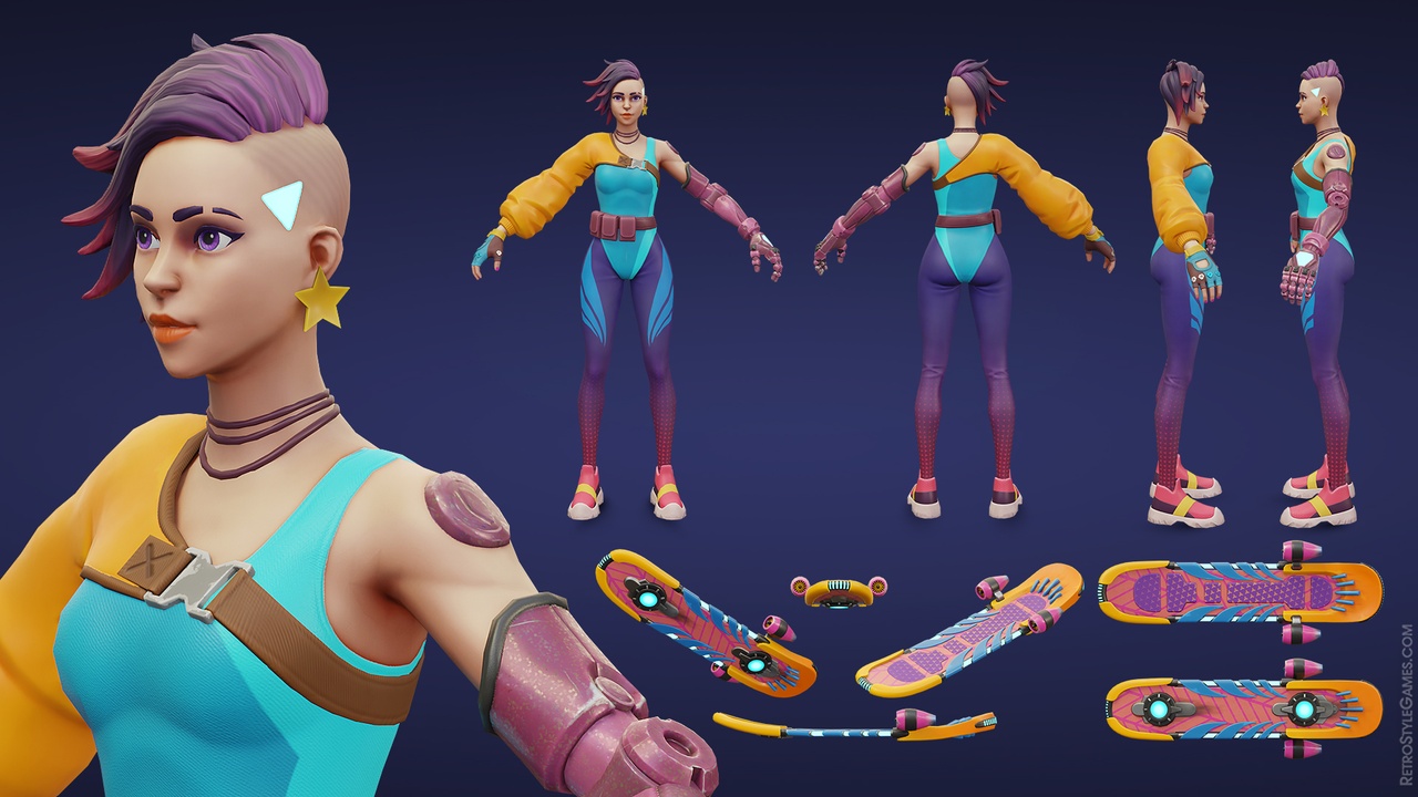 Media 1 for listing Stylized Cyberpunk 3D Animated Character