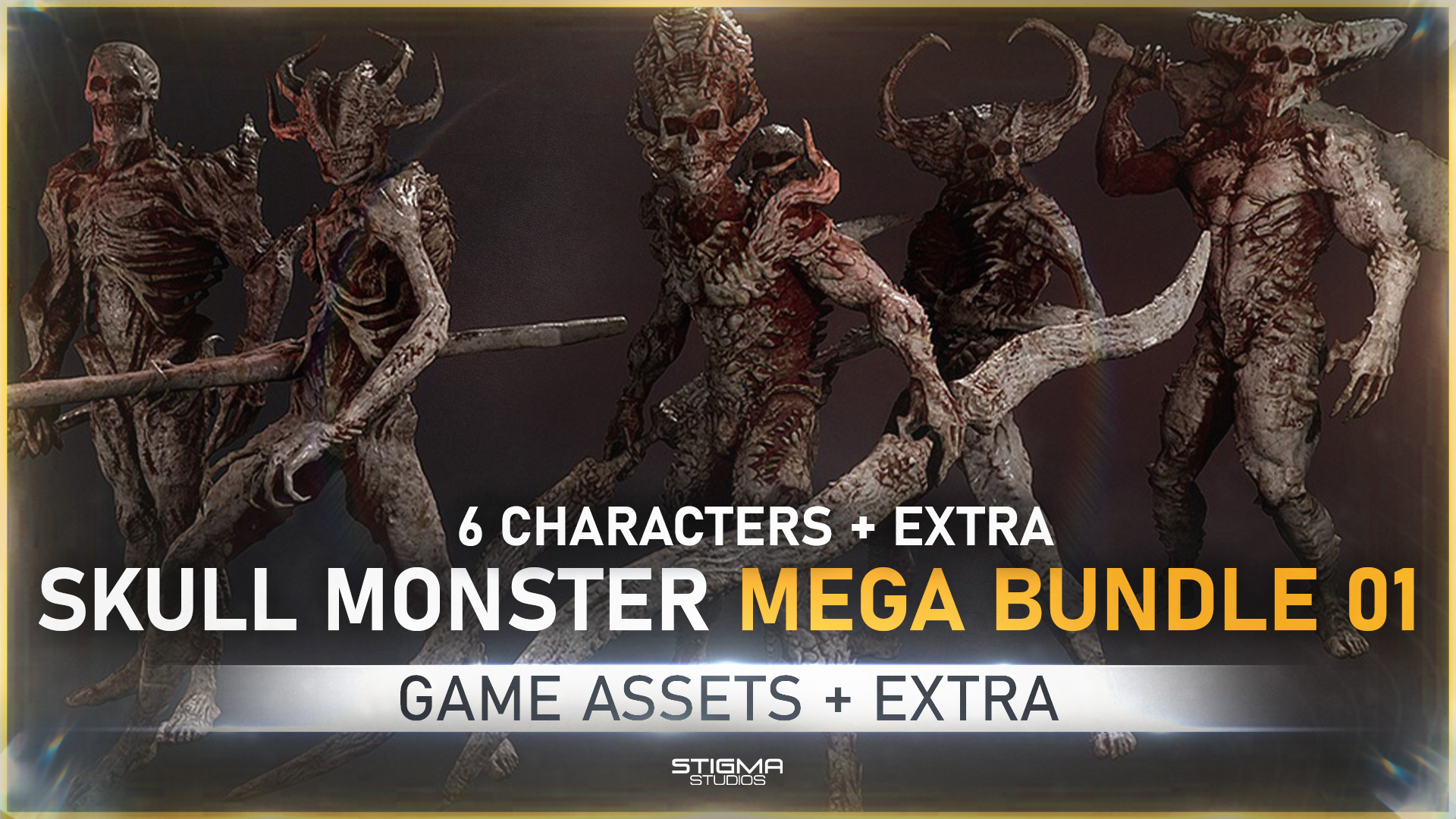 Skull Monster Mega Bundle 01 - Game Assets + Extra | STIGMA STUDIOS | Fab