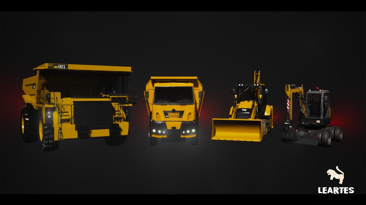 Media 1 for listing Driveable / Animated Construction Vehicles Set [ Set of 4 ]