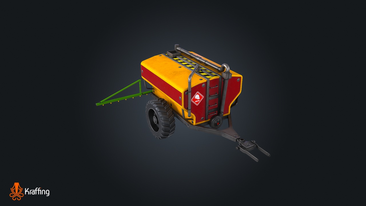 Media 1 for listing Tractor Attached Sprayer V1 - Agricultural Farm – Game Ready PBR