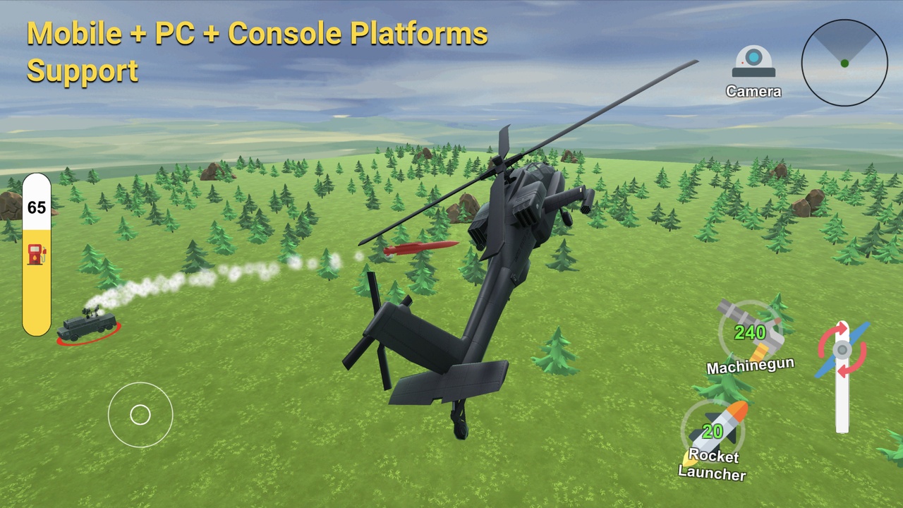 Media 1 for listing Helicopter Controller with Shooting for Both Mobile and PC