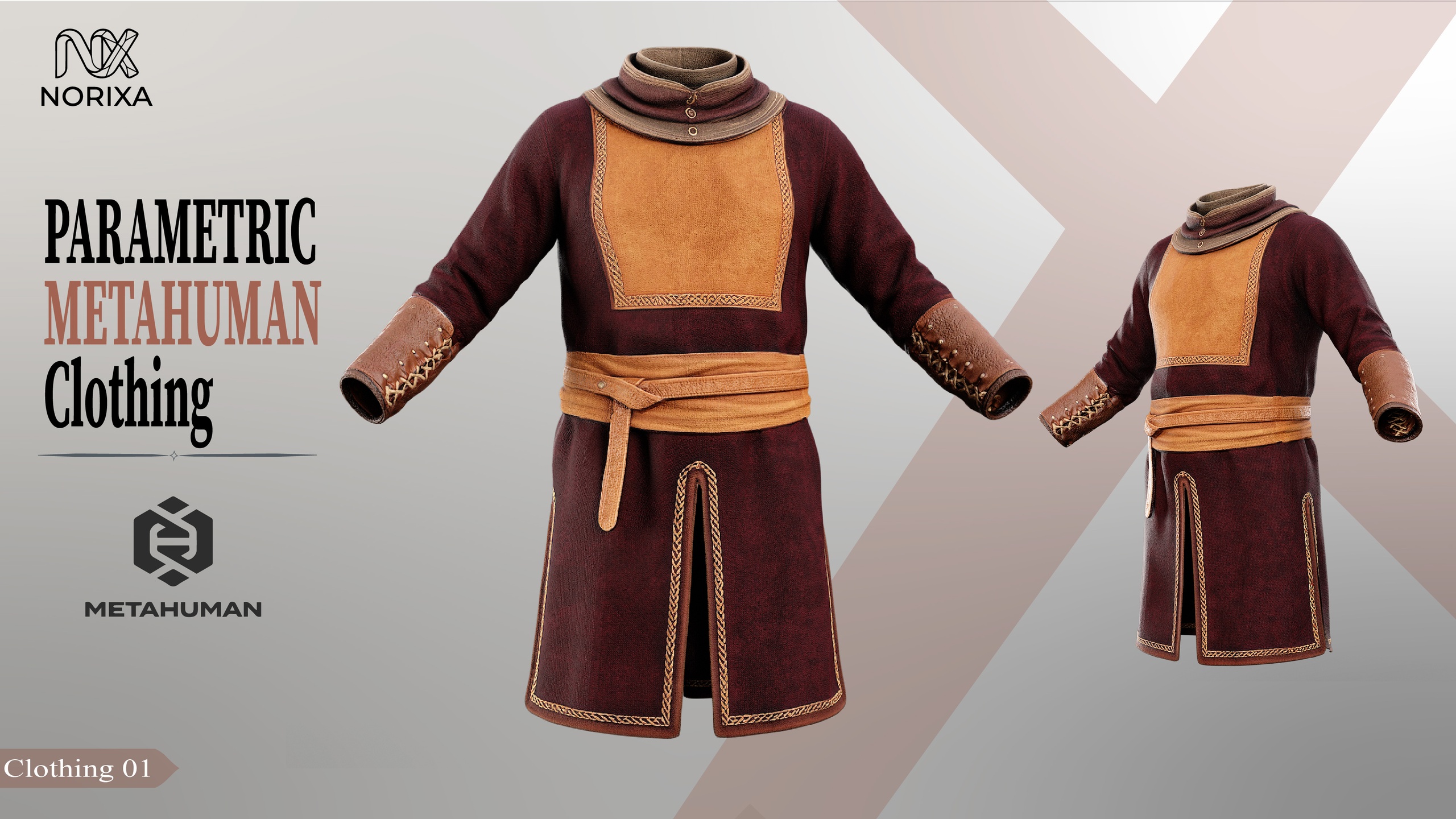 Media 1 for listing Medieval Parametric Metahuman Cloth