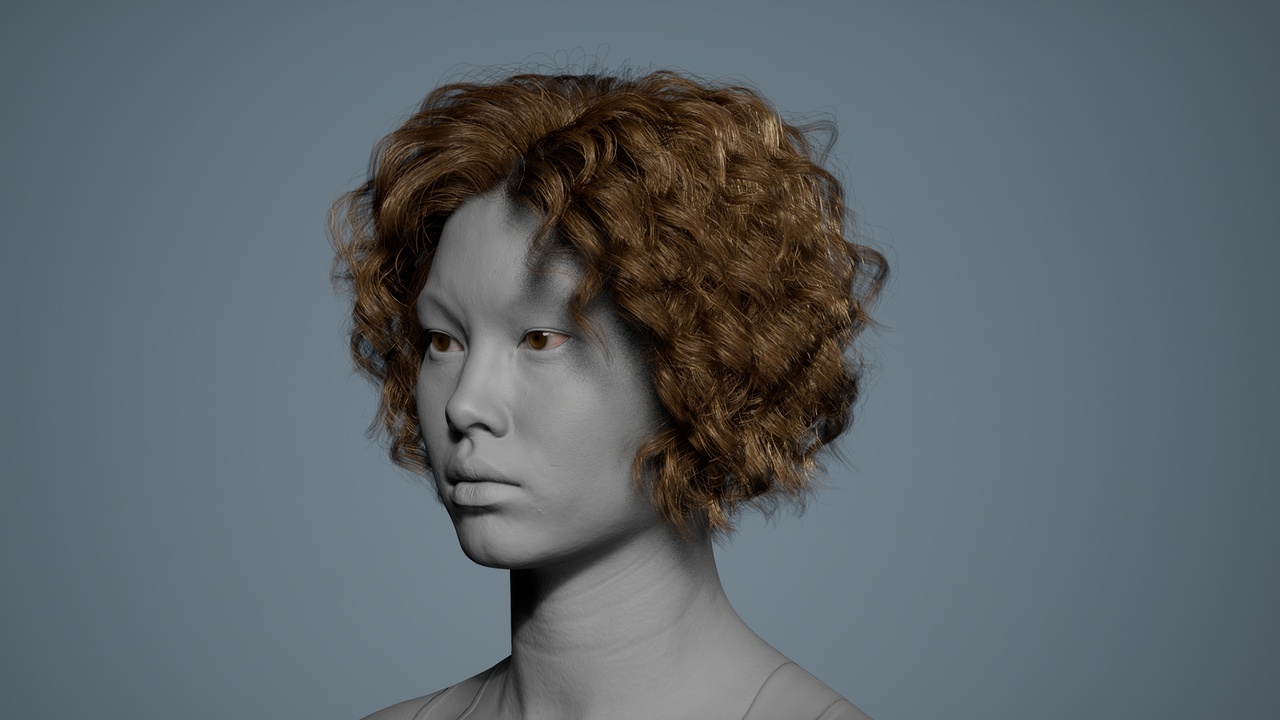 Curly Mess 03 - MetaHuman Hair Groom ilanı için 1. medya