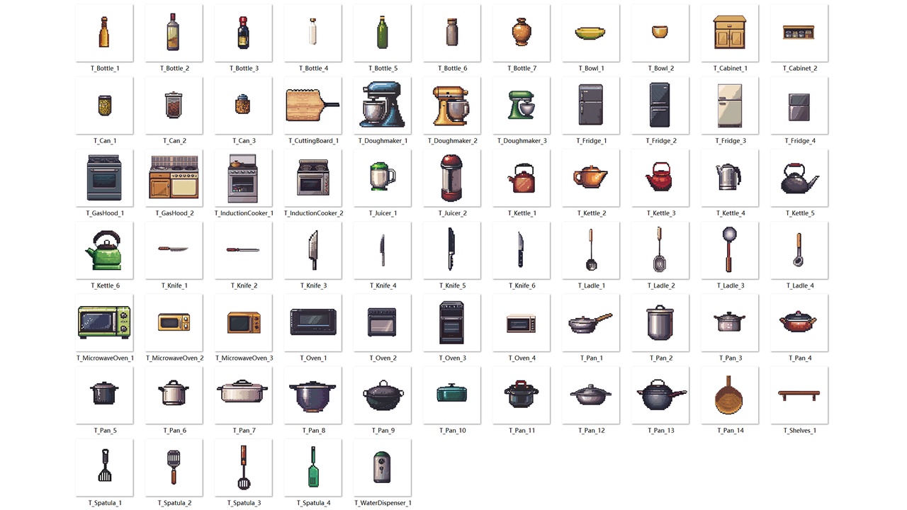 Media 1 for listing 2D Pixel Kitchen Furniture 4