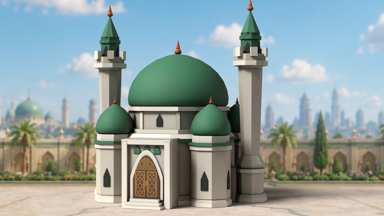 Media 1 for listing Mosque - Stylized Low Poly Islamic Architecture