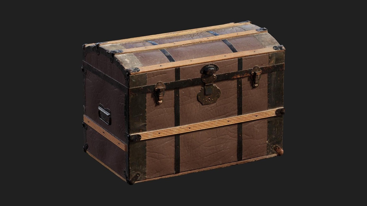 Media 1 for listing Leather Wooden Chest
