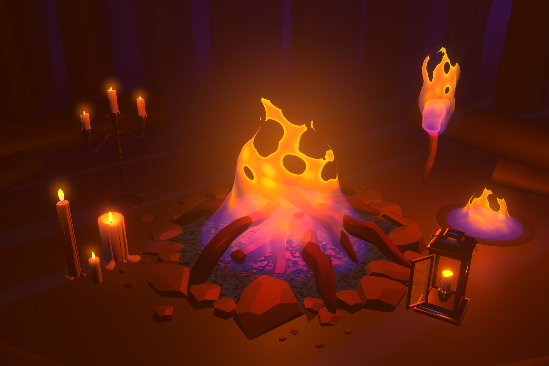 商品 Velvara Flames - Unity URP 的媒体 1