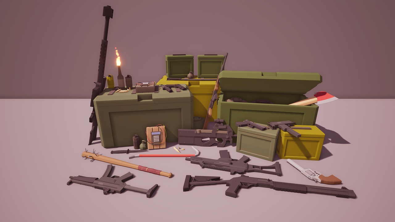 商品 Low Poly FPS Weapons 的媒体 1