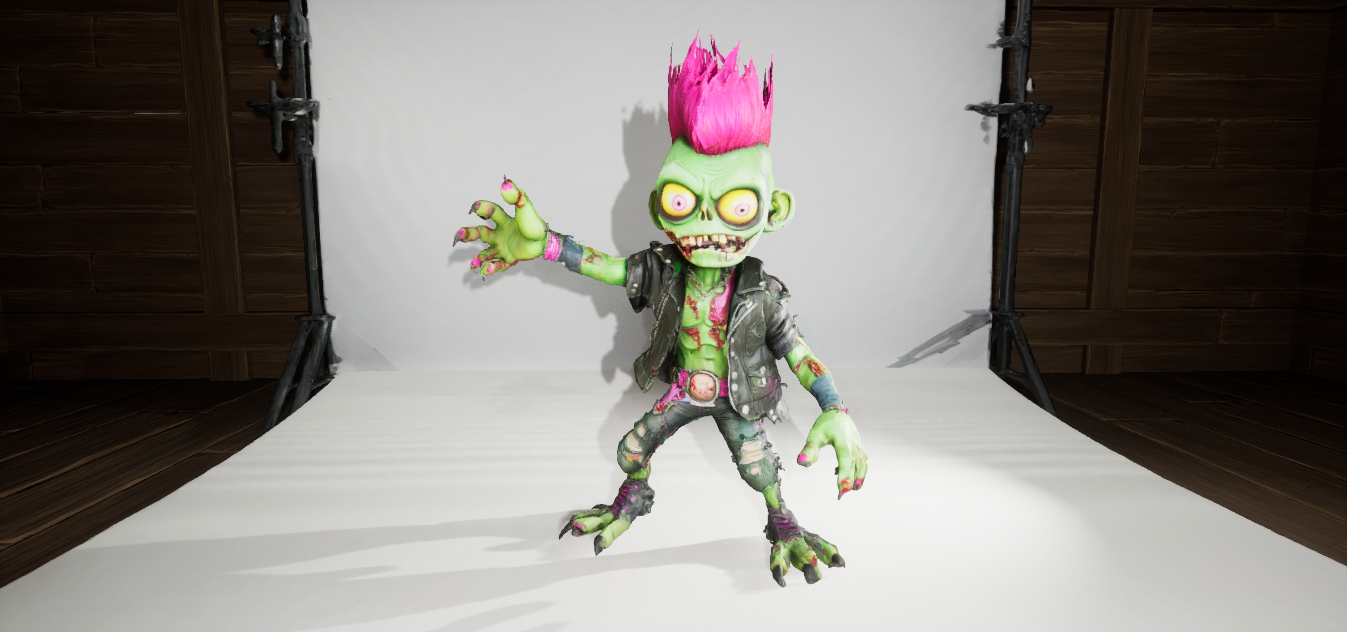 Zombi Rig Punk Rocker Zombie - Character Prop Or Rig | Fab