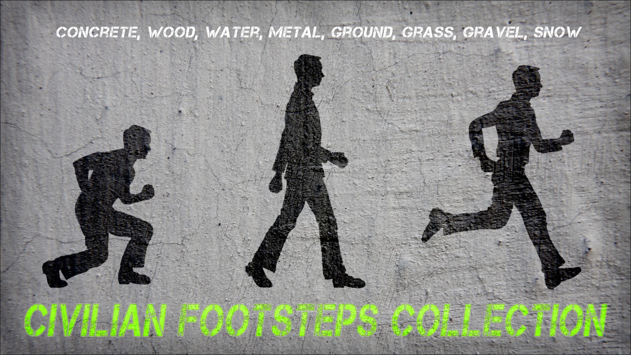 Media 1 for listing Civilian Footsteps Sound FX Collection