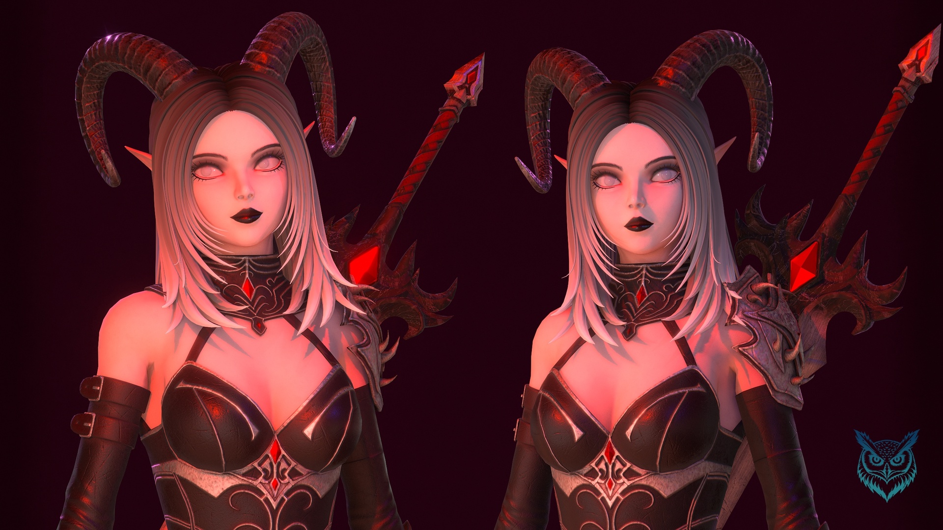 Media 1 for listing Stylized Daemon Girl - Daelithra
