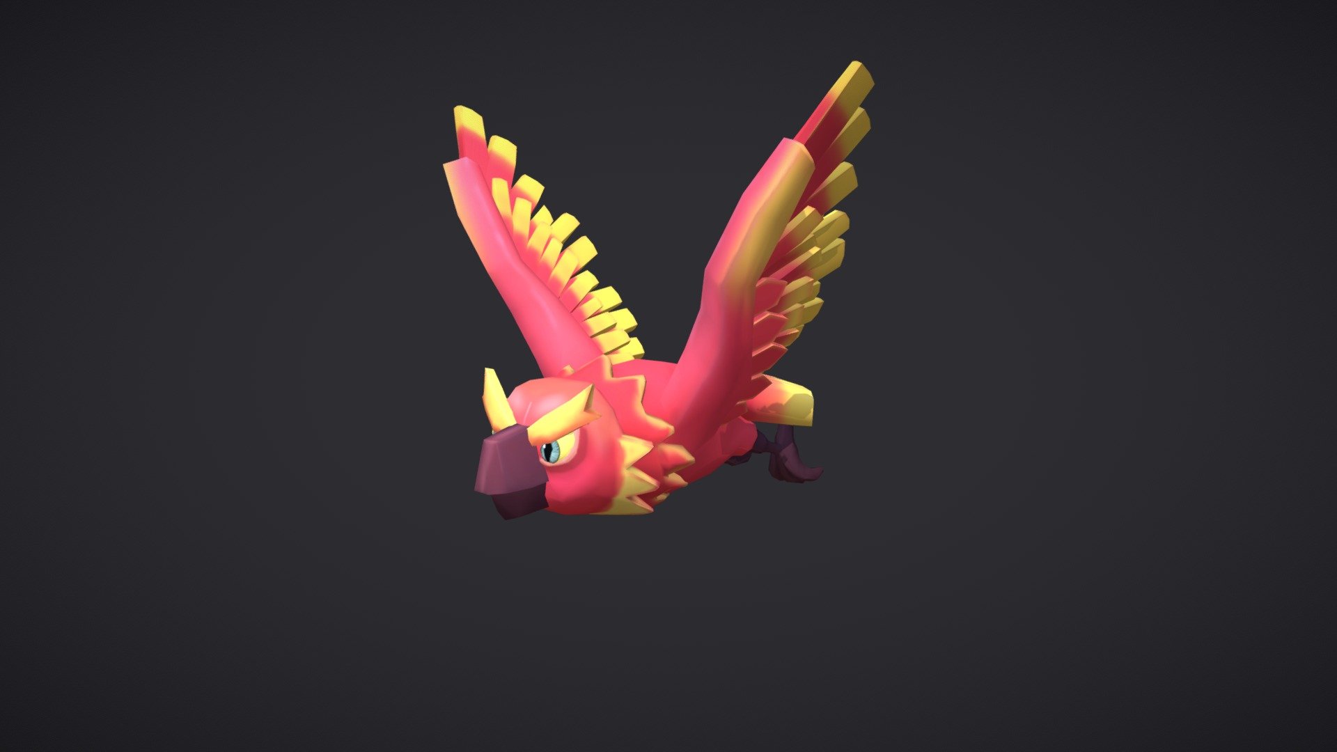 Lowpoly Stylized Phoenix Rigged and Animated | Fab