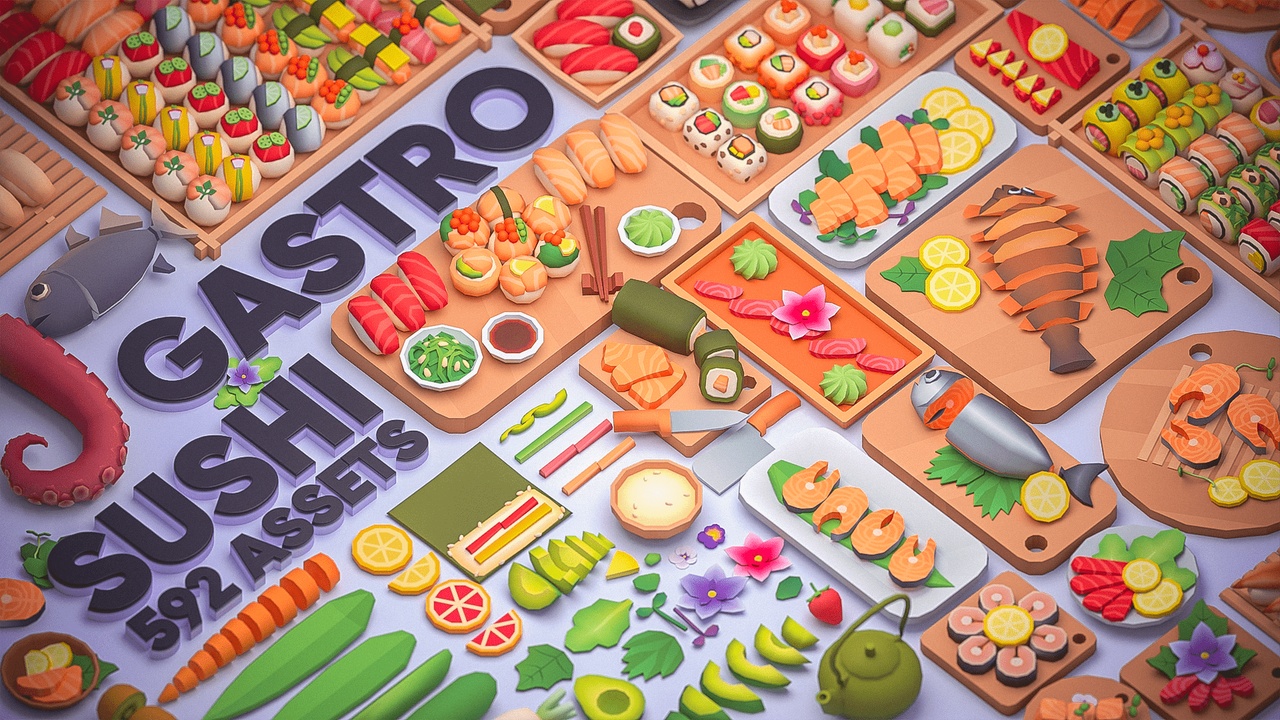 Media 1 for listing GASTRO: Sushi Food Pack