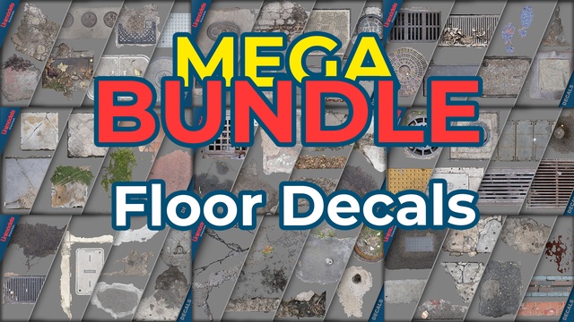 Bundle Ultimate Scanned Floor Decals: 250+ Master Collection (Nanite & POM)