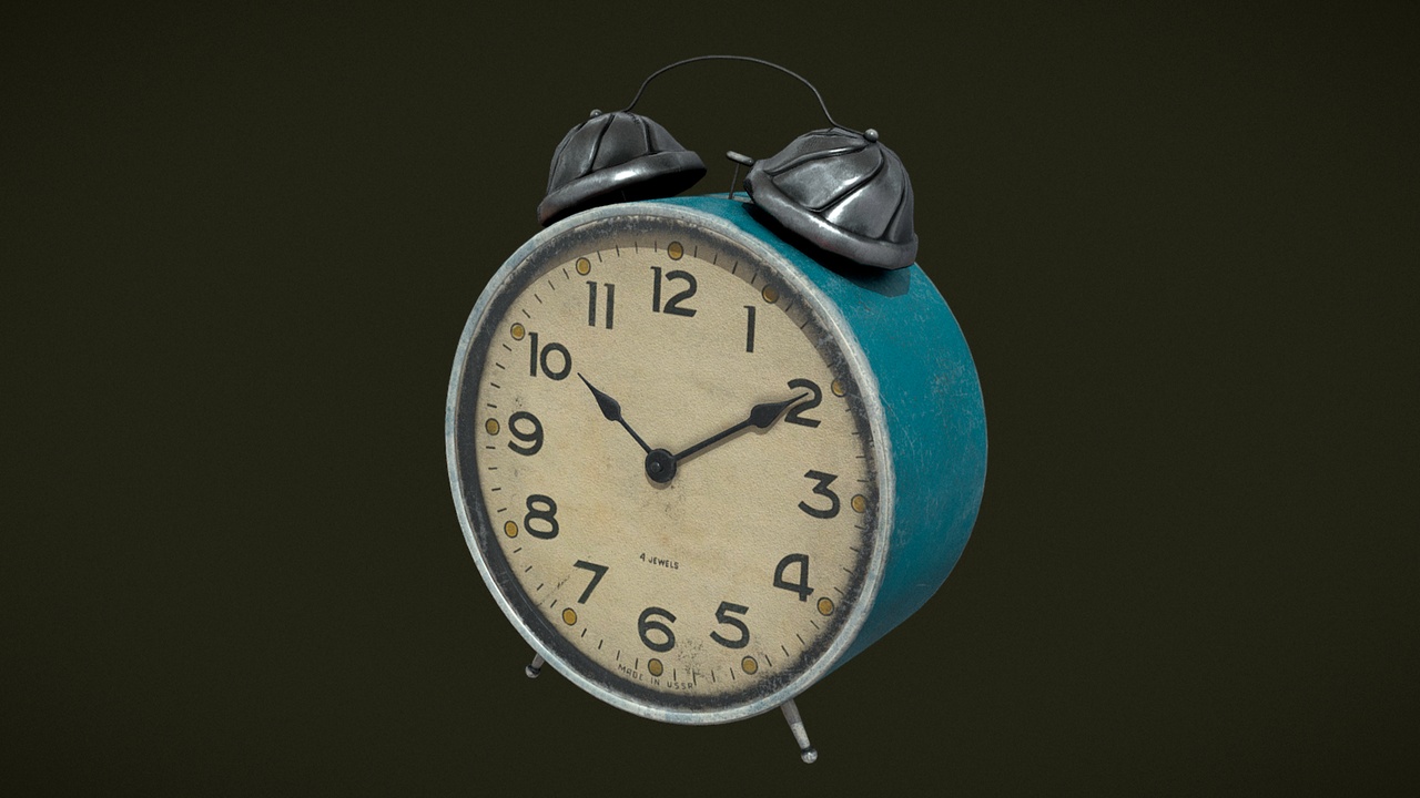 Media 1 for listing Vintage table clock MADE IN USSR blue