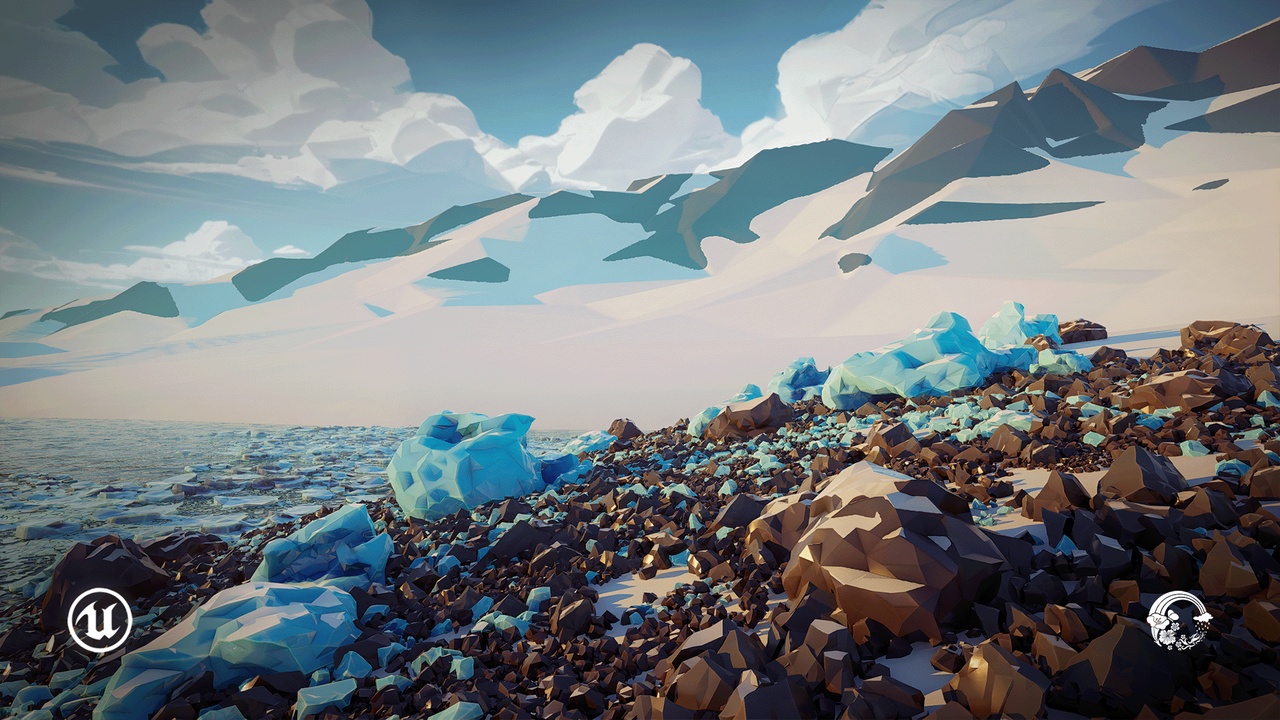 Multimedia 1 dla listy Arctic Landscape Polygonal