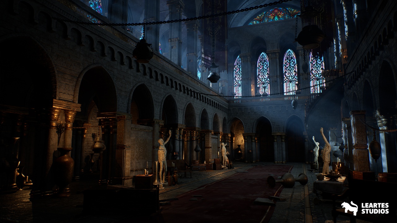 Dark Fantasy Church Environment