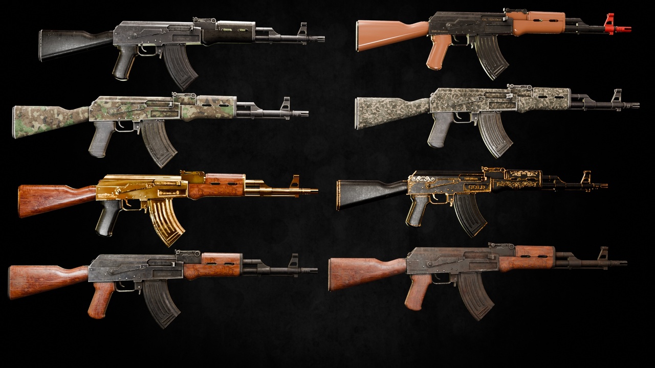 Media 1 for listing Assault Rifle | AK-47 Rifle | Rigged & Animated