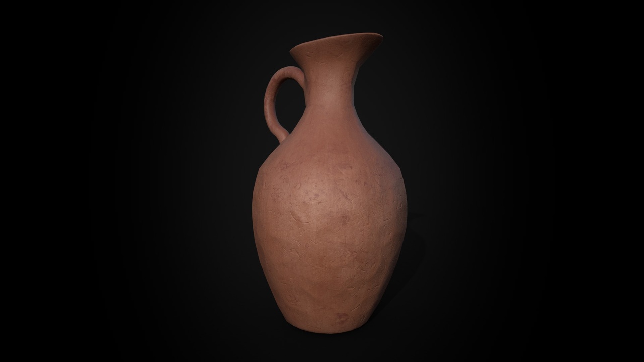 Media 1 for listing Ancient Terracotta Jar - Game Ready - Low Poly Low-poly 3D model