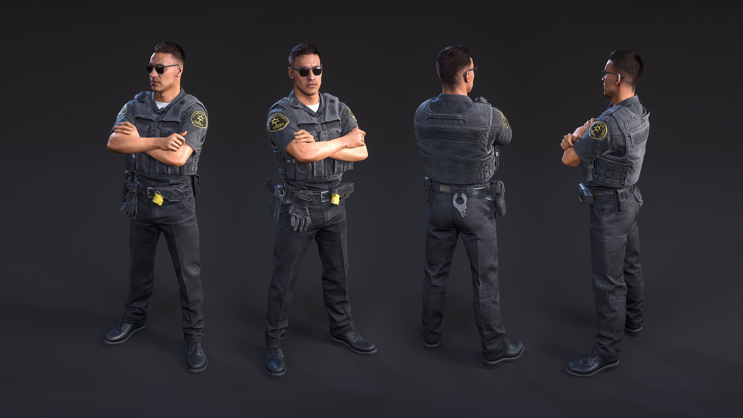 Media 1 for listing Police Officer Pack 2 - Metahuman Uniform Mutable system