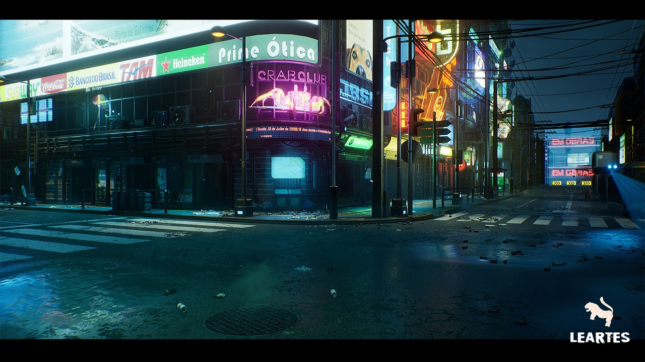 商品 Cyberpunk City / Recife Cyberpunk Environment ( Cyber Scifi Sci-fi Cyberpunk ) 的媒体 1