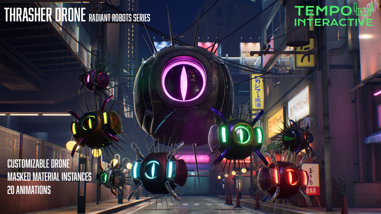 Media 1 for listing Thrasher Spiked Drone - Radiant Robot Series
