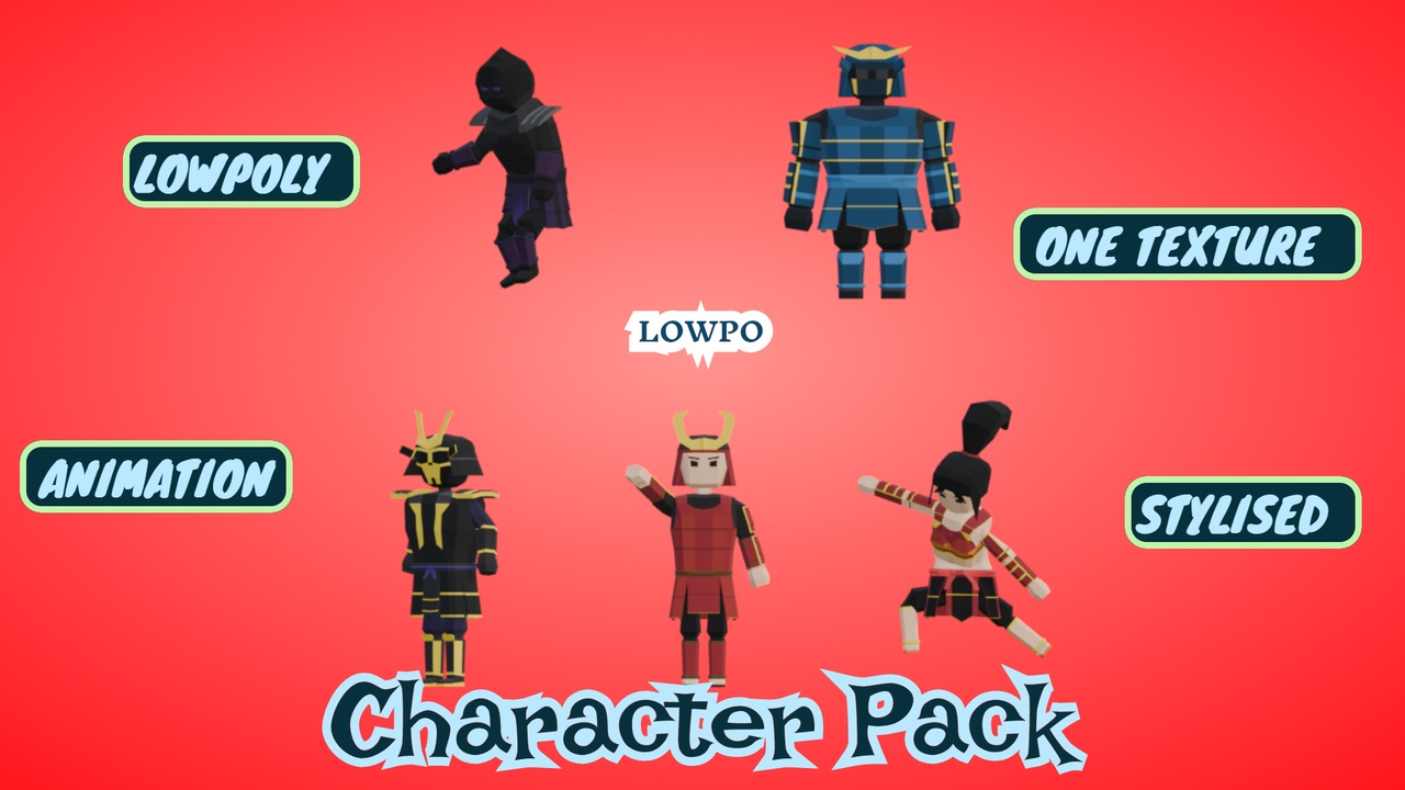 Media 1 for listing LOWPO: Samurai Character Pack