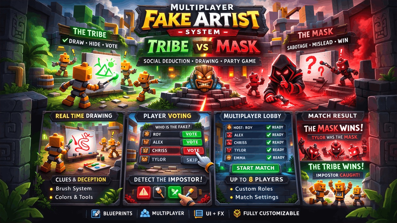 Media 1 for listing Multiplayer Drawing Deduction System - MaskGame