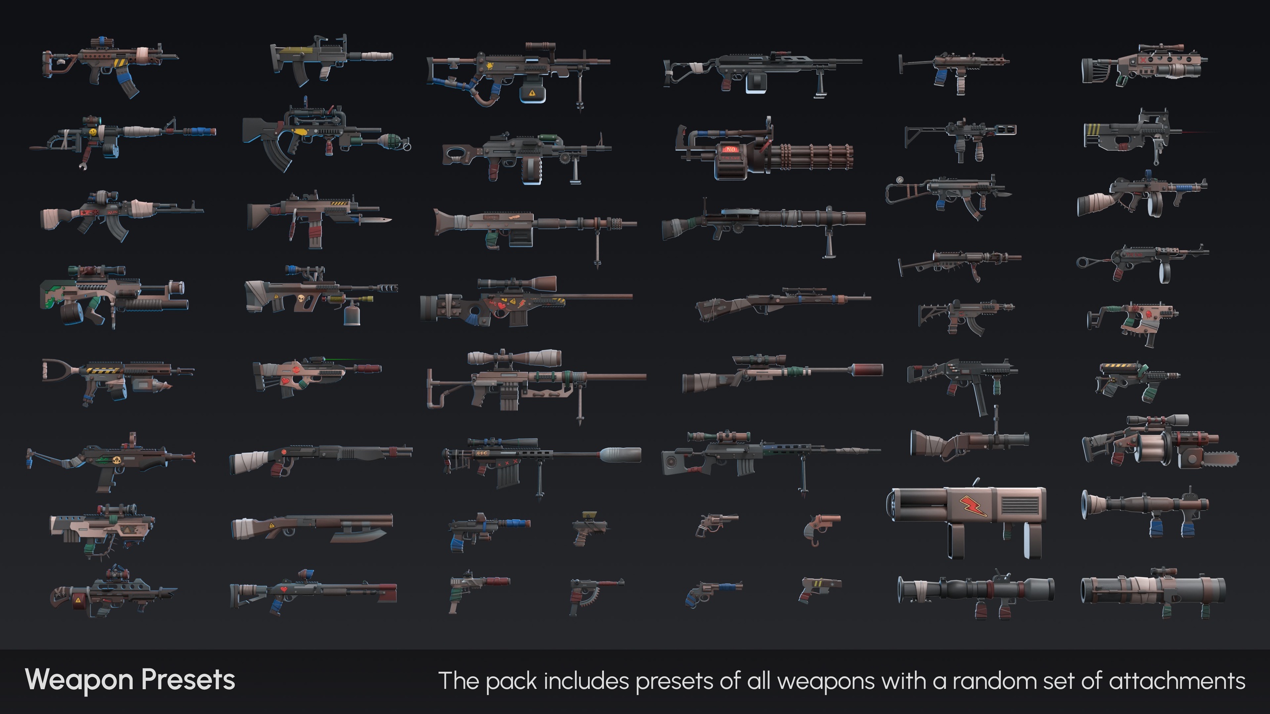 Media 1 for listing Apocalypse Weapons - Low Poly 3D Models Pack