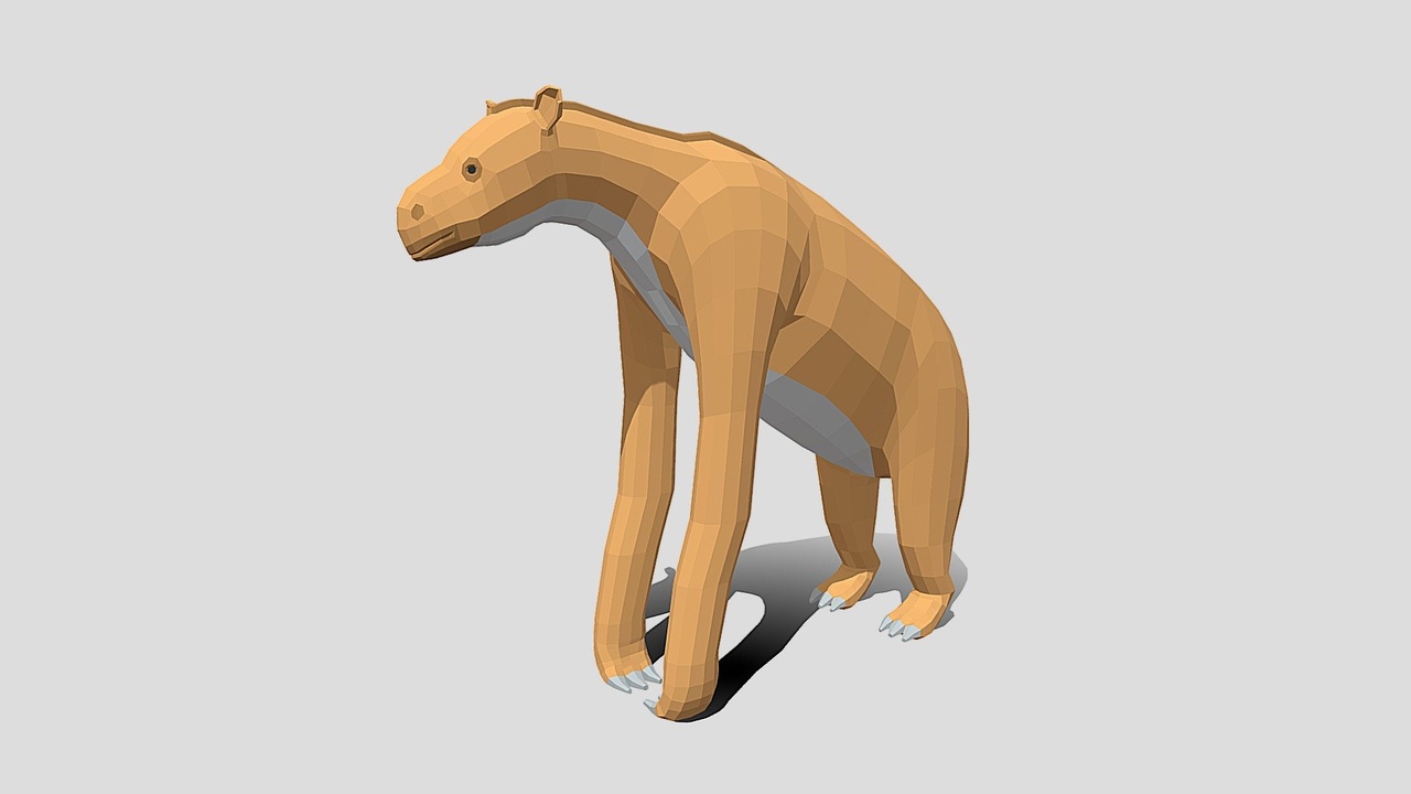 Media 1 for listing Low Poly Cartoon Chalicotherium