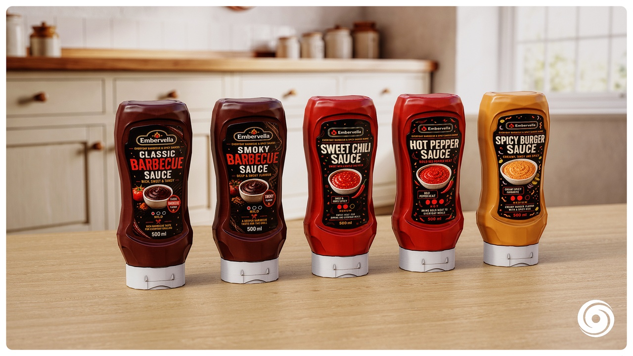 Media 1 for listing Supermarket Sauce Bottles Pack –  25 Grocery Props