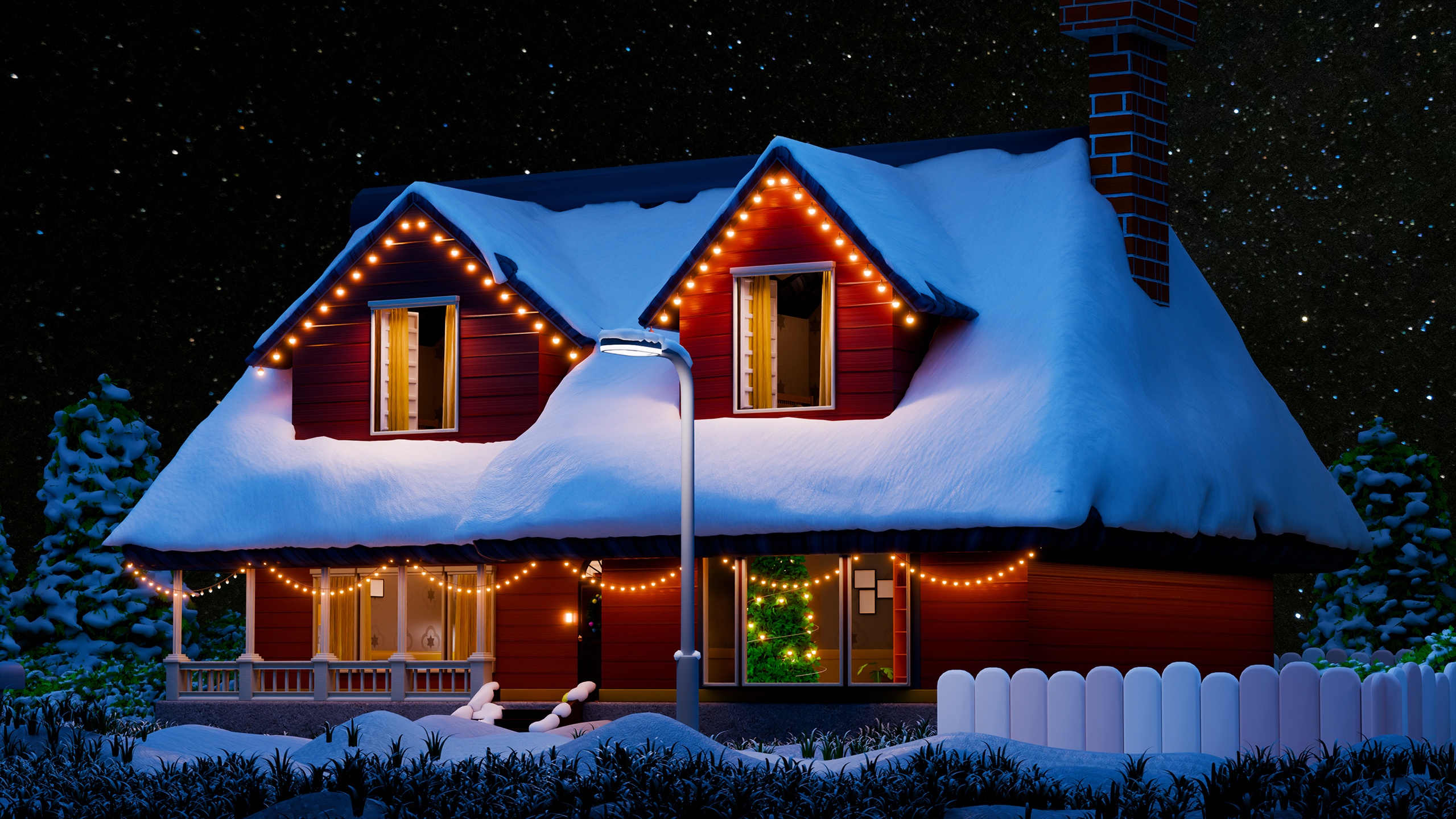 Media 1 for listing Premium 3D Winter House in Blender