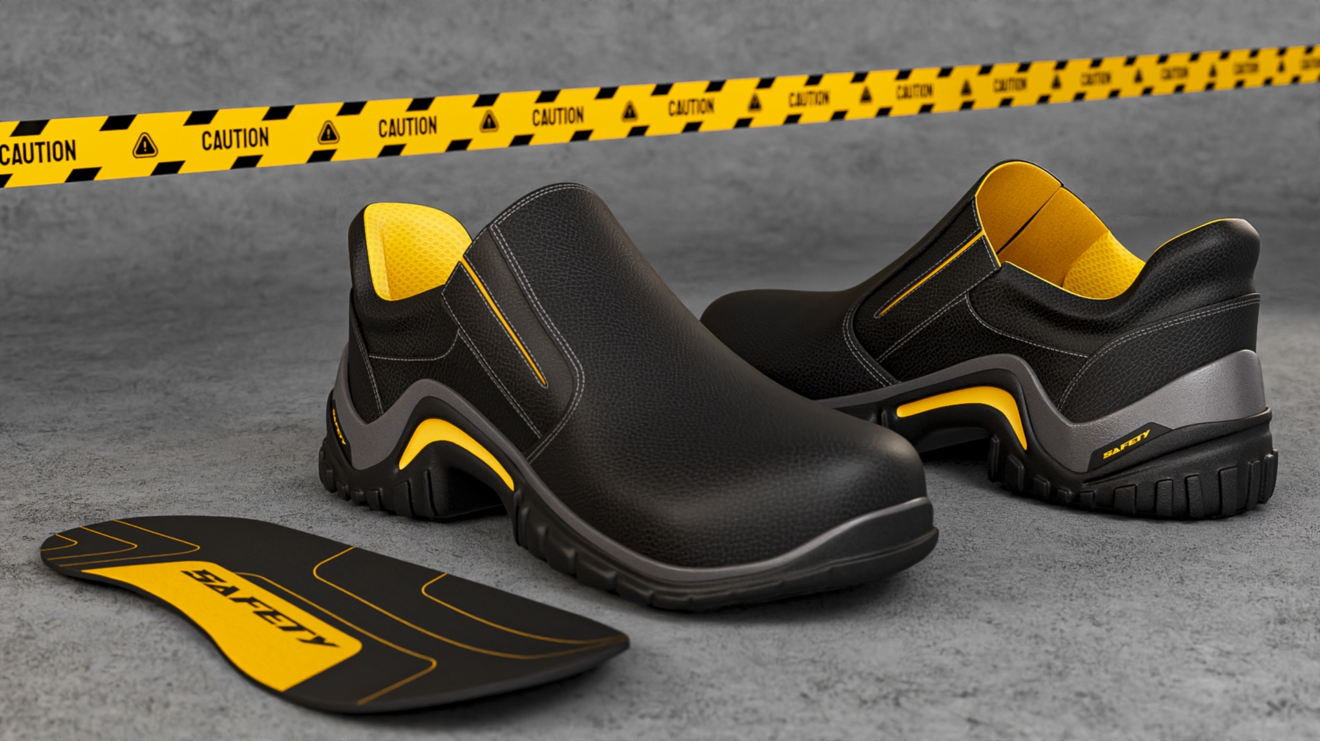 Media 1 for listing INDUSTRIAL WORK SAFETY SHOES (Maya 2025 / Blender 4.4)