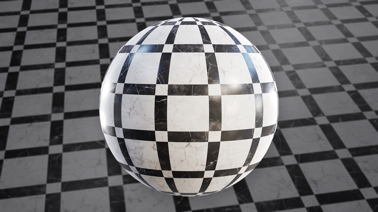 Stylized Marble Tiles 03B - Material | Fab