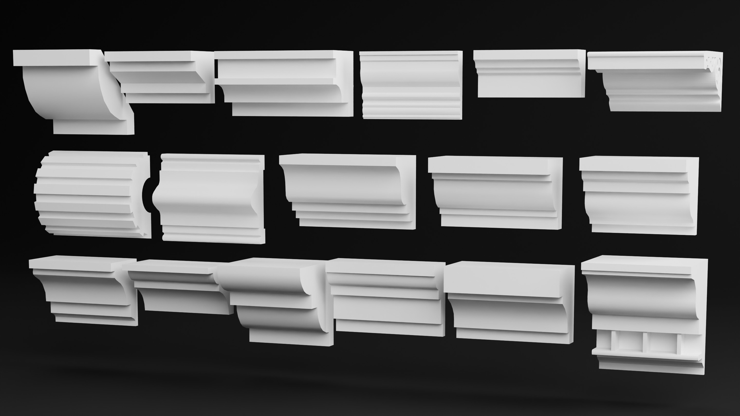 Media 1 for listing Low Poly Cornice and Molding Pack